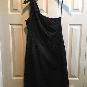 J. Crew one shoulder dress black size 8